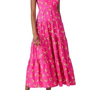 Pink Watermelon Print Maxi Dress